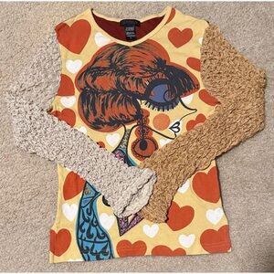 Custo Barcelona Colorful Graphic Long Sleeve Top